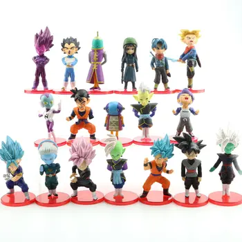 18 бр./компл. Dragon Ball Z Goku Зеленчуци Фриза Броли Фигурка Аниме Мъжки Шорти за къпане Супер Saiyan Figura PVC Модел Кукли на децата Подаръци