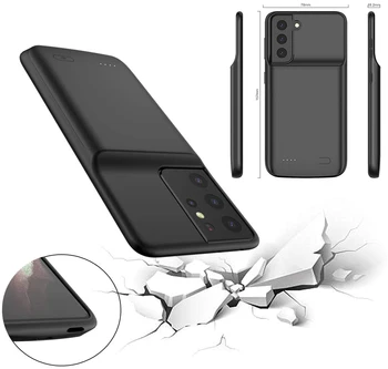 Силикон устойчив на удари Калъф за Зарядно Устройство за Samsung Galaxy S8 S9 S10 S20 S21 S22 Plus S10e Note 20 Ultra 8 9 10 Plus зареждане