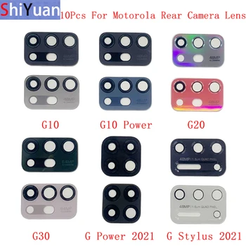 10 бр. Задната част на Задната Камера Обектив Стъкло За Motorola Moto G10 G10Power G20 G30 G50 G60 G Power G Stylus 2021 Помещение Стъклен Обектив