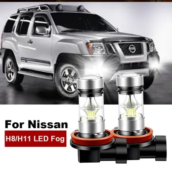 2 елемента 2400LM За Nissan xterra студената 2005-2015 Забележка 2005-2017 H8 LED H11 Противотуманная Фаровете Лампа Автомобилна DRL Лампа 6000K 12V