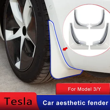 2022 Модел 3 Y Калници За Tesla, Модел 3/Y Аксесоари Калници Калници Крило Матово Черно Въглеродни Влакна ABS Модел