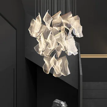 2022 Модерна минималистичная led таван полилей за хола декоративно осветление таванско помещение с трапезария и полилей (безплатна доставка)
