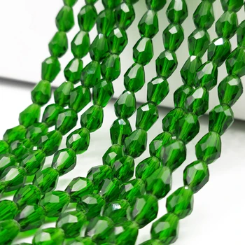 3x5,5x7,8x11 мм Водослива Австрия Кристални Мъниста са Крайни, една сълза форма Зелени Стъклени Свободни Распорные Мъниста за Бижута направи си САМ Гривна