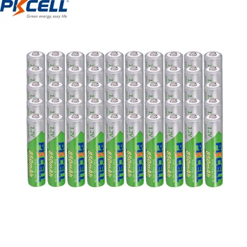 50 бр. PKCELL 850 ма 1,2 В NI-MH 3A AAA Батерия Акумулаторна батерия с ниска саморазрядом предварително зареждане AAA pilas на батерията