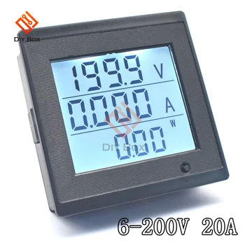 6-200 В LCD дигитален Дисплей Измерване на напрежение и ток dc 20A Консумирана Мощност Импеданс Мултифункционален М Тестер Инструменти