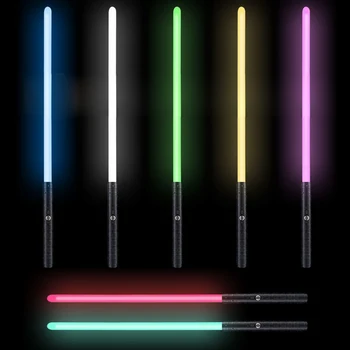 80 см RGB 7 Цвята метален меч, лазерен меч, играчка, тежкотоварни дуэльный звуков ефект, 2-в-1, меч, подпори за ролеви игри