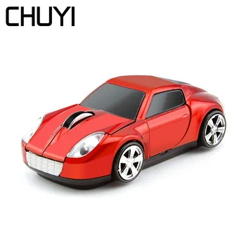 CHUYI 2,4 G Безжична Мишка Мини 3D Дизайн на Спортен Автомобил Mause 1600 Dpi USB Оптично Стръмен Креативен Подарък на Момчето Компютърни Мишки За КОМПЮТЪР, Лаптоп
