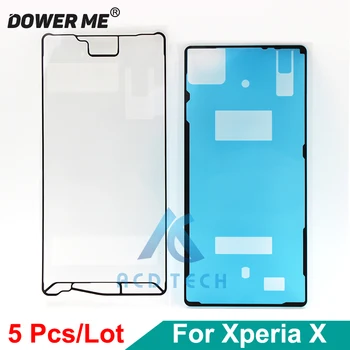 Dower Me 5 бр./лот Предната LCD рамка Водоустойчив Залепваща Делото на Стикера на Лепилото Пълен Комплект За Sony Xperia X F5121 F5122 Лента