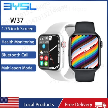 IWO W37 Smartwatch Серия 7 Оригинални Смарт часовници За Мъже и Жени 1,75 инча Екран на Bluetooth Разговори на Сърдечния ритъм Smartwatch PK IWO W17