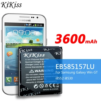 KiKiss Мобилен телефон 3600 mah Батерия За Samsung Galaxy Win i8552 i8520 i8558 i8550 i869 i8530 E500 GT-i8552 GT-i8530 EB585157LU