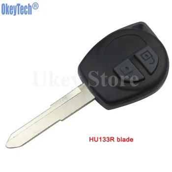 OkeyTech Automobile Калъф за дистанционно Ключ с Кнопочной Панел за Suzuki Igins Alto SX4 Vauxhall Agila 2 Бутона HU133 Смяна на Нож и Ключодържател във формата на Миди