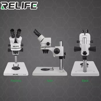 RELIFE RL-M2 7-45 път Бинокъла Микроскоп на Инспекцията микроскоп За Ремонт на печатни платки 144 led Източник на Светлина Инструмент За Ремонт Телефон