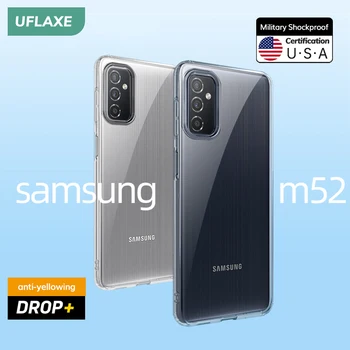 UFLAXE устойчив на удари Твърд Калъф за Samsung Galaxy M52 5G/M32 Германия Bayer 4K HD Кристално Чиста Делото анти-жълт Корпус