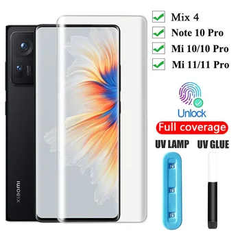 UV Закалено Стъкло За xiaomi Mi Mix 4 Note 10 Lite 11 Pro Ultra Note10 11Pro 11 Ultra Mix4 Защитно Стъкло За дисплея Защитно Стъкло