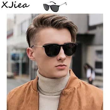 XJiea Метални Ретро Слънчеви Очила Мъжки Дизайнерски Кръгли Очила за Мъже/Жени Реколтата, Очила За Шофиране, Риболов Улични Oculos De Sol