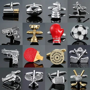 XKZM Нови луксозни бижута, маркови копчета за Ръкавели, висококачествени Боксови Ръкавици, Пистолет, мъжки ризи, копчета за Ръкавели, безплатна доставка