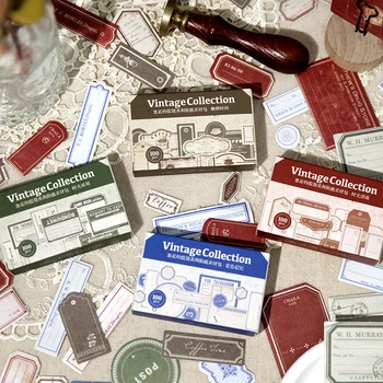 Yoofun 100 бр./опаковане. Реколта Билети Васи Хартиени Етикети за Направата на Картички Ретро Етикети за Списание Scrapbooking Украса