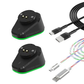 Безжична зарядно устройство ще захранване на зарядно устройство за Мишка + 2 m Кабел на Зарядно Устройство Type-C за Многофункционални Поставки за Зареждане на Мишката Razer Viper Ultimate