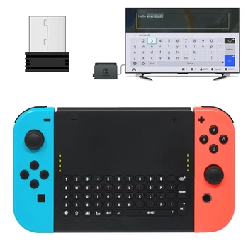 Безжична Клавиатура 2.4 g Акумулаторна Преносима Клавиатура Chatpad с Притежателя на контролера на Nintendo Switch Joy-Против