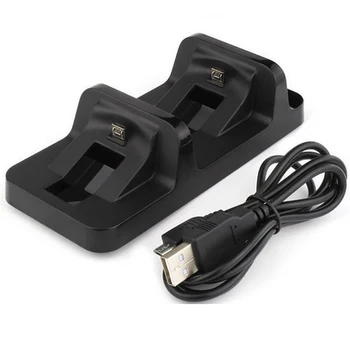 Двойно USB Зарядно Устройство За PlayStation 4 Безжичен Контролер Двойна Дръжка Безжична Двойно зарядно устройство ще захранване на Зарядно устройство Поставка За Sony PS4