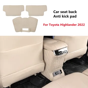 За Toyota Highlander 2022 Облегалката На Столчето За Кола Противоударная Кожена Подплата Бежовата Защита На Облегалката На Столчето За Кола И Аксесоари За Интериора На Колата
