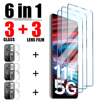 Закалено стъкло 6в1 За Xiaomi Redmi Note 11 Pro 8 7 6 5 9А 9В 5A Plus 9 Glass