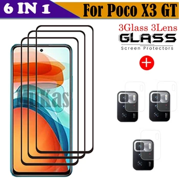 Закалено стъкло За Xiaomi Poco X3 GT Предпазно Стъкло за екран Xiaomi Poco X3 GT Филм за камера Xiaomi Poco X3 GT
