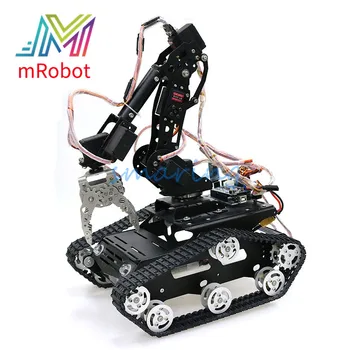 Интелигентен Робот-Манипулатор Роботизирана Прихващане с Метален Резервоар Шасито на WiFi/Bluetooth/Дръжка за Управление, за САМ RC Робот Комплект Модел