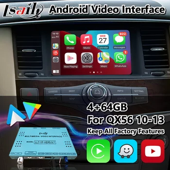 Интерфейс за възпроизвеждане на видео Lsailt Car Intergation Android за Infiniti QX56 QX80 2010-2013