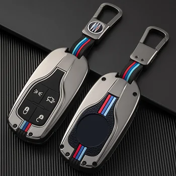 Калъф За Ключове От Кола С Сплав За Maserati Ghibli Леванте Quattroporte Smart Remote Control Fob За Носене На Ключодържател Ключове Защитна Чанта