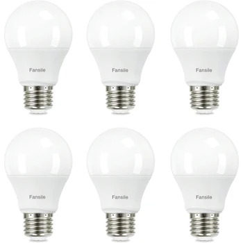Крушки Fansile капацитет от 60 Вата в изражение, Led лампа A19, 9 W 2700 К, мек бял, 800 лумена, led лампа с регулируема яркост на основание E26