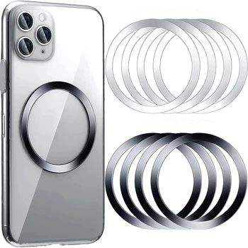 Магнитна Метална Плоча Етикети Пръстени За Безжично Зарядно Magsafe Магнит за Кола за Мобилен Телефон Железен Лист За iPhone 14 13 12 11