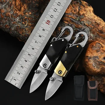 Мини ключодържател нож за носене сгъваем нож от неръждаема стомана многофункционален сгъваем нож къмпинг преносим открит нож