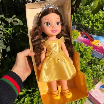 Модел Салон на Дисни, Рапунцел Ариел Мерида Пепеляшка Елза Анна 35 см Принцеса Подарък За Рожден Ден на Момиче Игра Кукла Къща