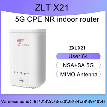 НОВ Оригинален Отключени ZLT X21 5G CPE Вътрешен път Под 6 Ghz НСА + SA мрежа wifi безжичен модем 5g рутер с вашата сим-карта Gigabit router