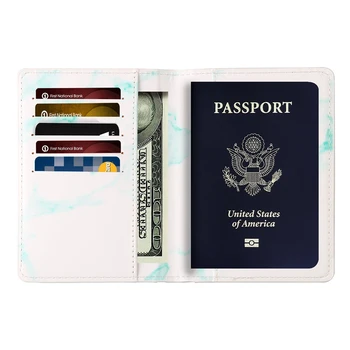 Нова Мода Жените и Мъжете Корици За Паспорти Изкуствена Кожа Мрамор Стил на Пътуване ID Кредитна Карта, Паспорт на Притежателя Пакет Портфейл Портфейл