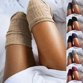Нови Зимни Дамски Чорапи, Чорапи, Топли Чорапогащи Над Коляното, Дълги Чорапи на Копчета, Секси Чорапи