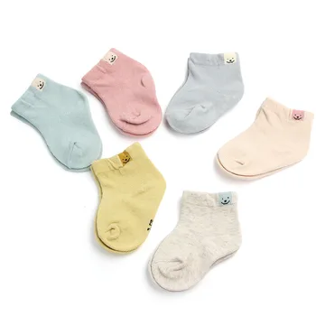 Обикновена Чорапи за деца, Меки памучни Чорапи до глезена за по-малките момичета и Момчета, Пролетно-летни Къси Чорапи за Деца, Аксесоари за деца от 0-1Y