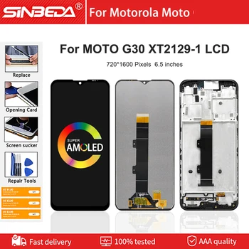 Оригиналът е За Motorola Moto G30 XT2129-2 LCD дисплей на Екрана на Дисплея В Събирането на Motorola За G30 LCD екран Replaceme