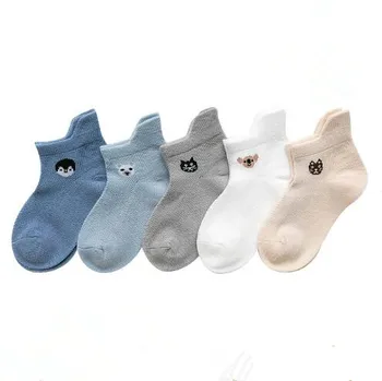 от 0 до 3 години, 5 чифта в опаковка, търговците на едро чорапи за новородено, лятна цифрови чорапи за деца, подходящи по цвят