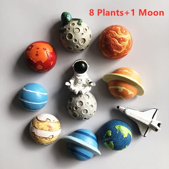 Планета и Луната Магнитен Стикер Астронавт Магнит За Хладилник 3D Творчески Магнит За Хладилник Декорация на Дома, на Совалката Магнит