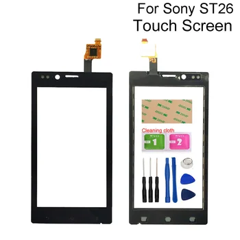 Сензорен Екран Дигитайзер За Sony Xperia J ST26i ST26 Тъчпад Предно Стъкло Сменяеми Инструменти за Лепило
