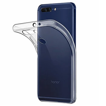 Силиконов Калъф Мек Калъф от TPU за Телефон Huawei Honor V9 8 Pro Прозрачен 360 устойчив на удари HonorV9 Honor8Pro 8Pro Делото