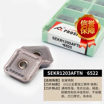 Струг инструмент SEKN с ЦПУ SEKR1203AFTN 6205 6522 Металокерамични Видий Плоча Торцевая fresa