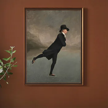 Хенри Рейберн Античен Художествен Плакат С Принтом Министър На Кънки Платно Картина Начало Декор Стикери За Стена