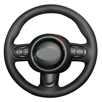 Черен Калъф на Волана на Автомобил от Изкуствена Кожа PU за Мини-Хечбек/Мини-R56/R57 Clubman Clubvan Кабриолет Paceman Roadster